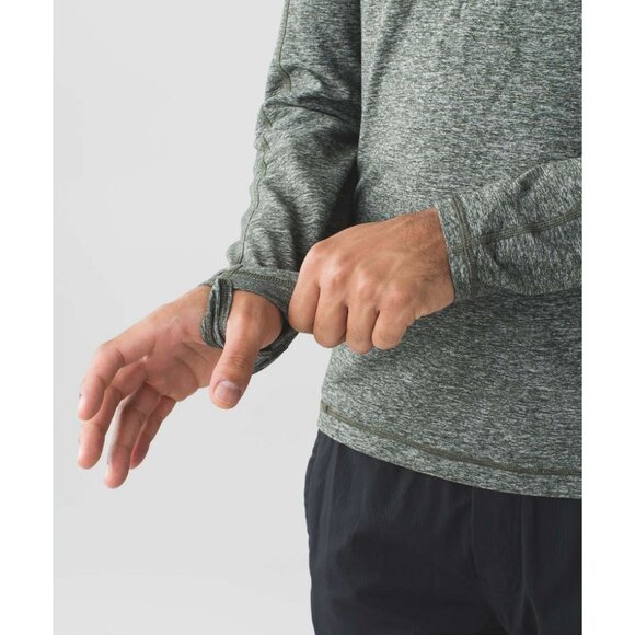 Lululemon Mens Surge Long Sleeve Henley Button Up Casual Athletic T-Shirt Jersey - Picture 2 of 11